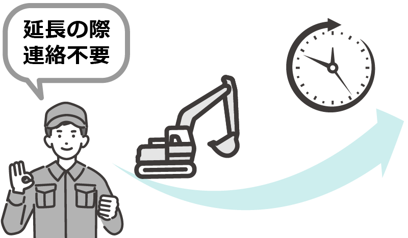 延長の際連絡不要